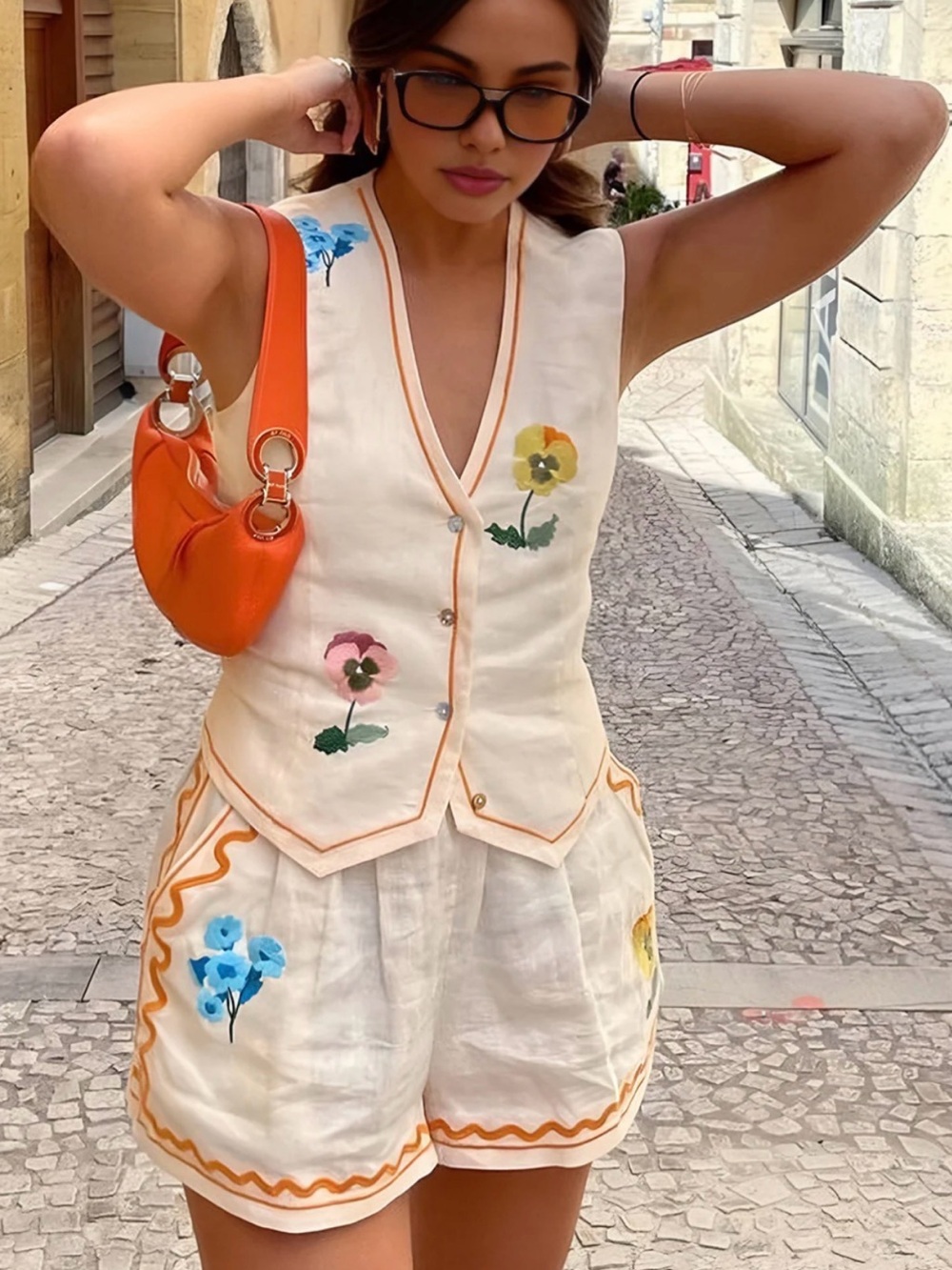 COMMENSE!! Floral Print Tank Shorts Set - Picture 3 of 10